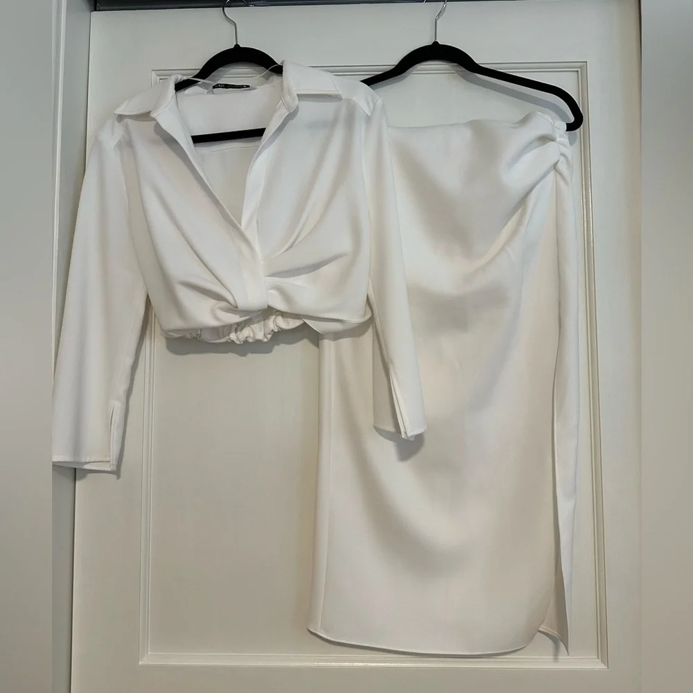 Zara White Two-Piece Set - Picture 2 of 4
